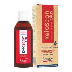 KetoScan Plus ScanVet szampon 100ml na łupież, grzybicze i bateryjne zapalenia skórne